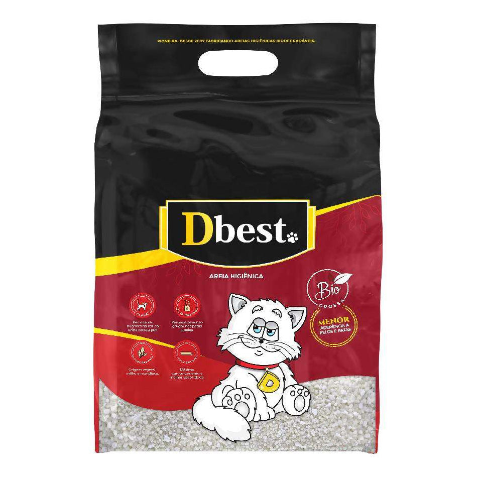 Areia Higiênica Biodegradável Dbest Bio Grossa 2kg