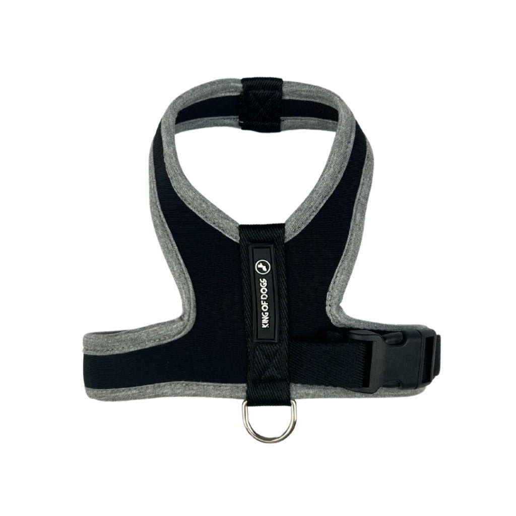 Peitoral King Of Dogs Neoprene Slim Dog Silver Preto PP