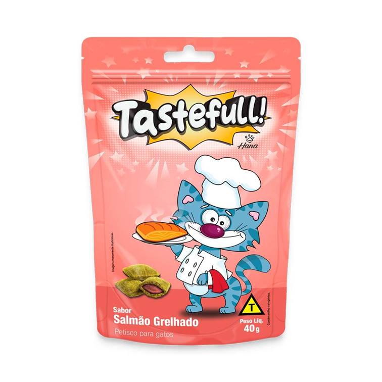 Petisco Hana Tastefull Nuggets Gatos Salmão Grelhado 40g