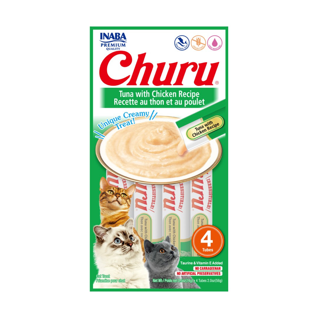Petisco Inaba Churu Galinha com Atum 4 tubos