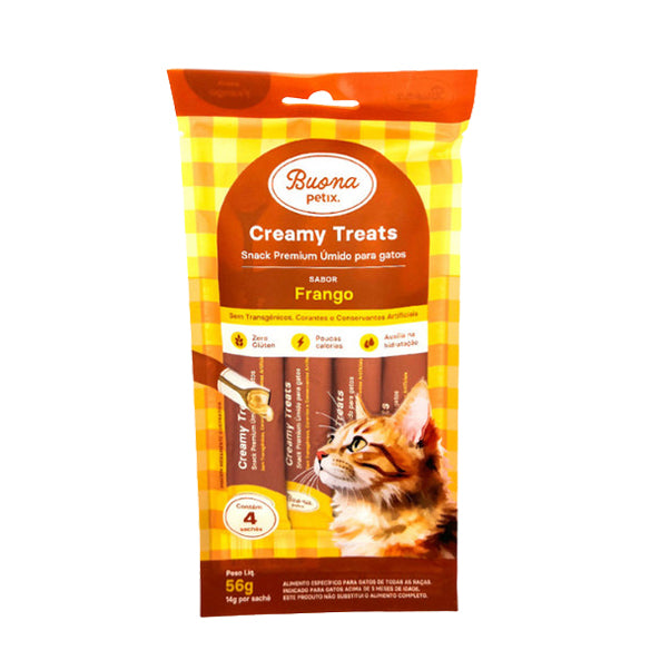 Petisco Buona Petix Creamy Treats Frango 56g