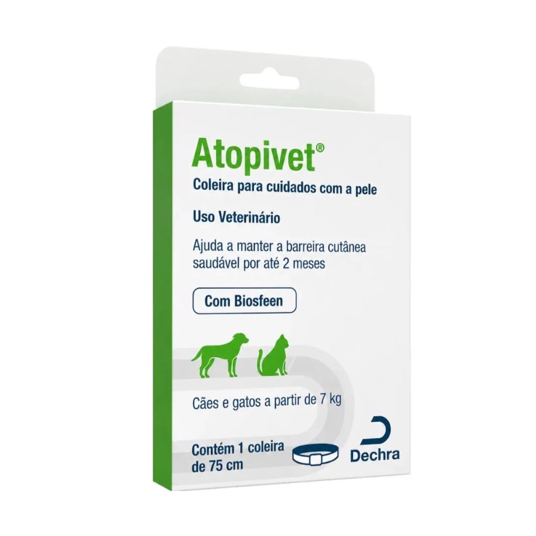 Coleira Dermatológica Atopivet para Cães e Gatos Dechra 75cm