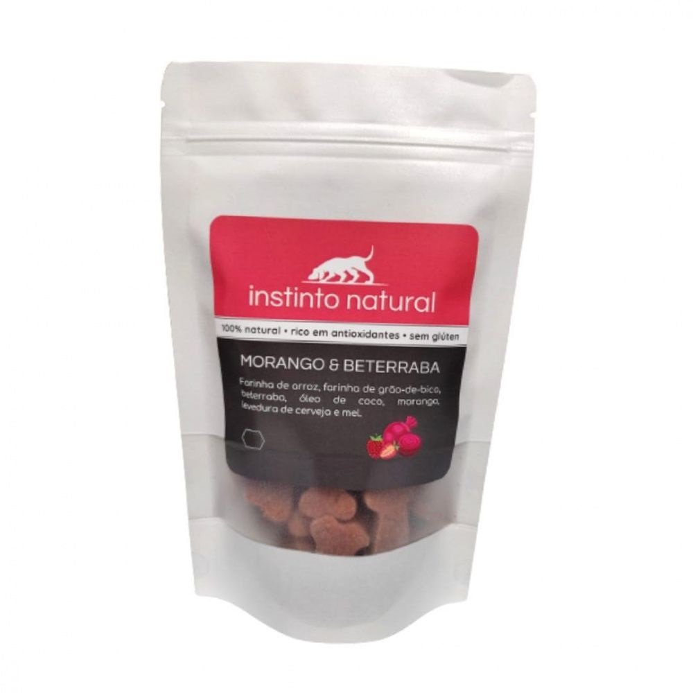 Biscoito Instinto Natural Morango & Beterraba para Cachorros 150g