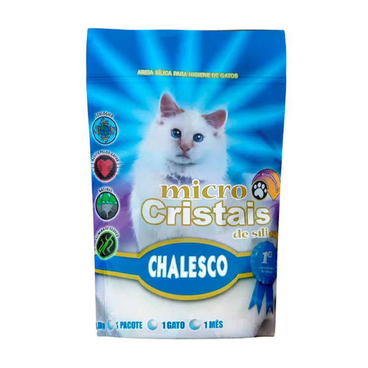 Areia Higiênica Micro Cristais Sílica Chalesco 1,8kg