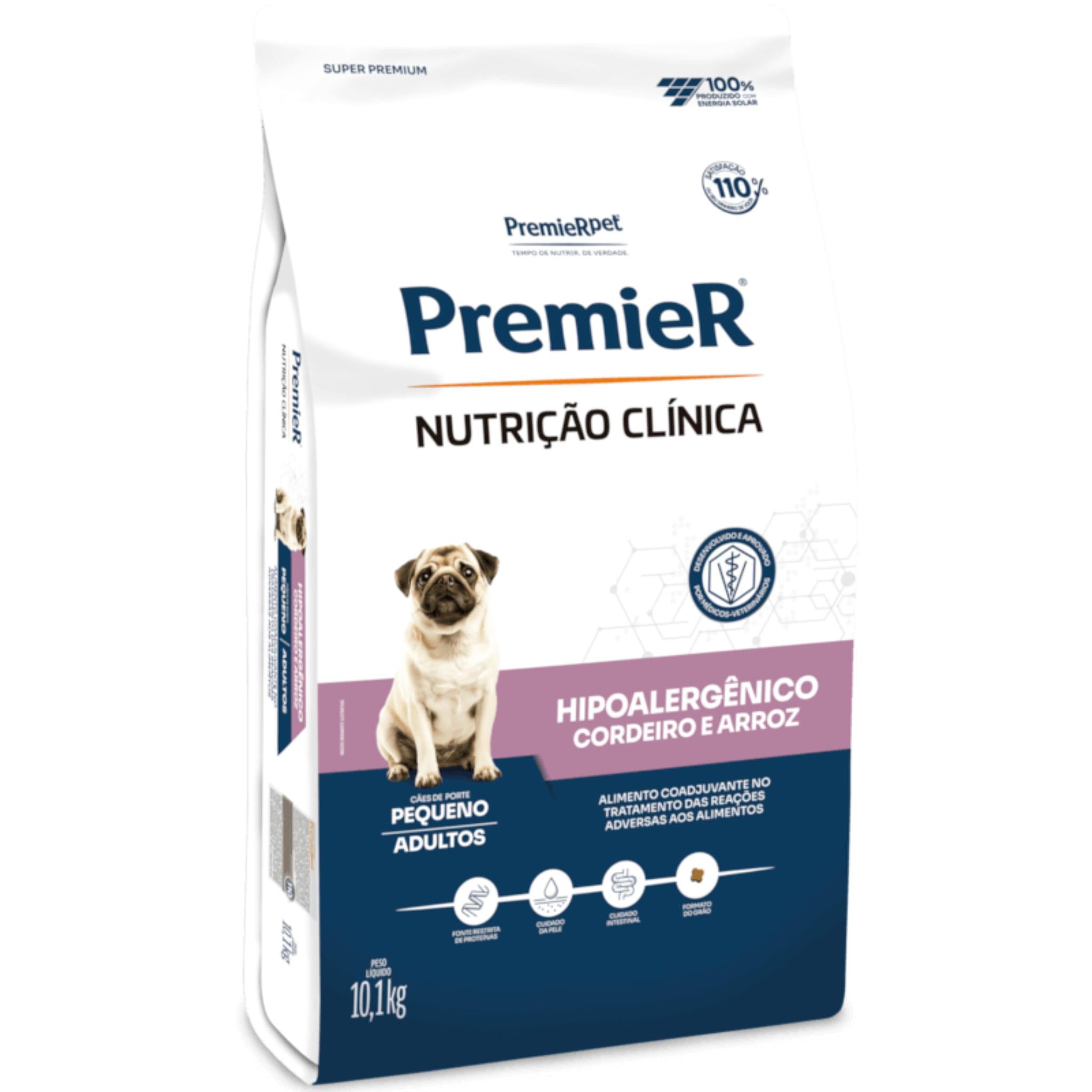 Ração Premier Nutrição Clínica Hipoalergênico Cordeiro e Arroz Cães Pequeno Porte 2kg