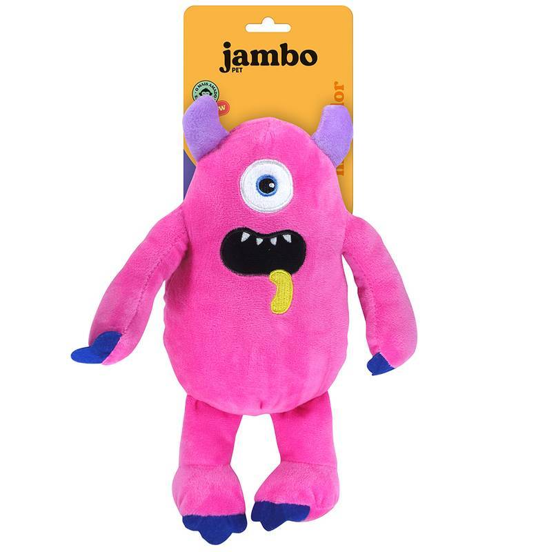 Brinquedo Jambo Mordedor Pelúcia Galáxia Monstro Rosa