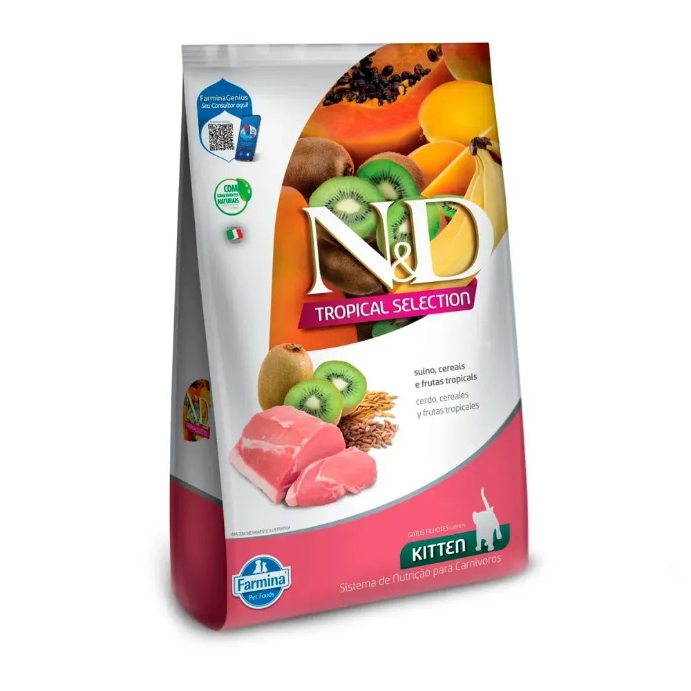 Ração N&D Tropical Selection para Gatos Filhotes Suíno 400g
