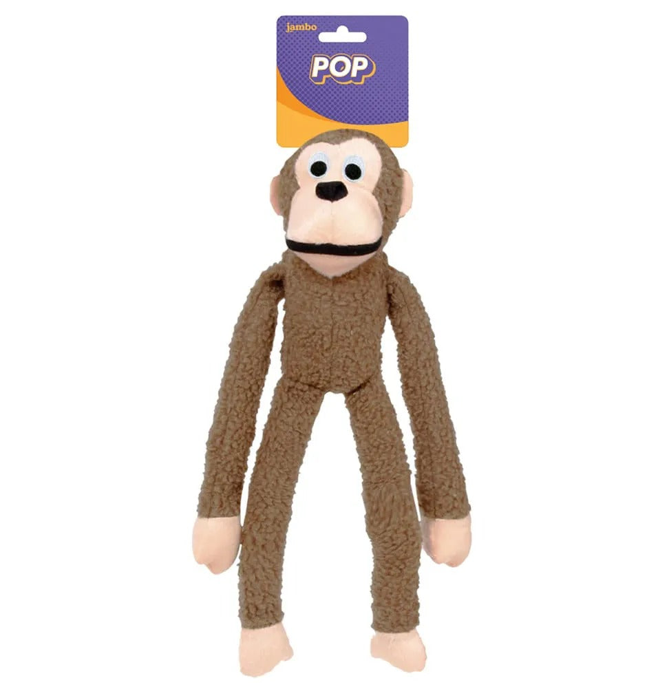 Brinquedo Jambo Mordedor Pelúcia New Pop Marrom