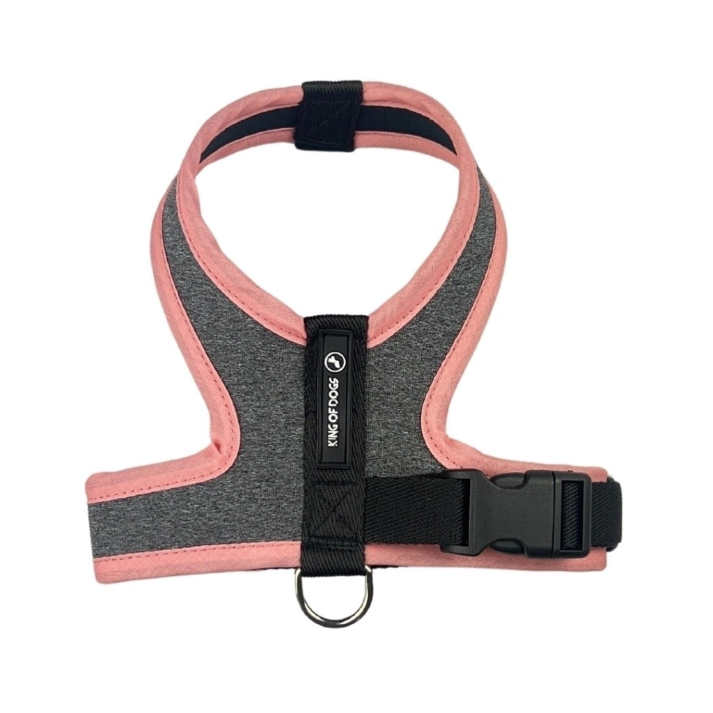 Peitoral King Of Dogs Neoprene Slim Dog Rose Mescla M