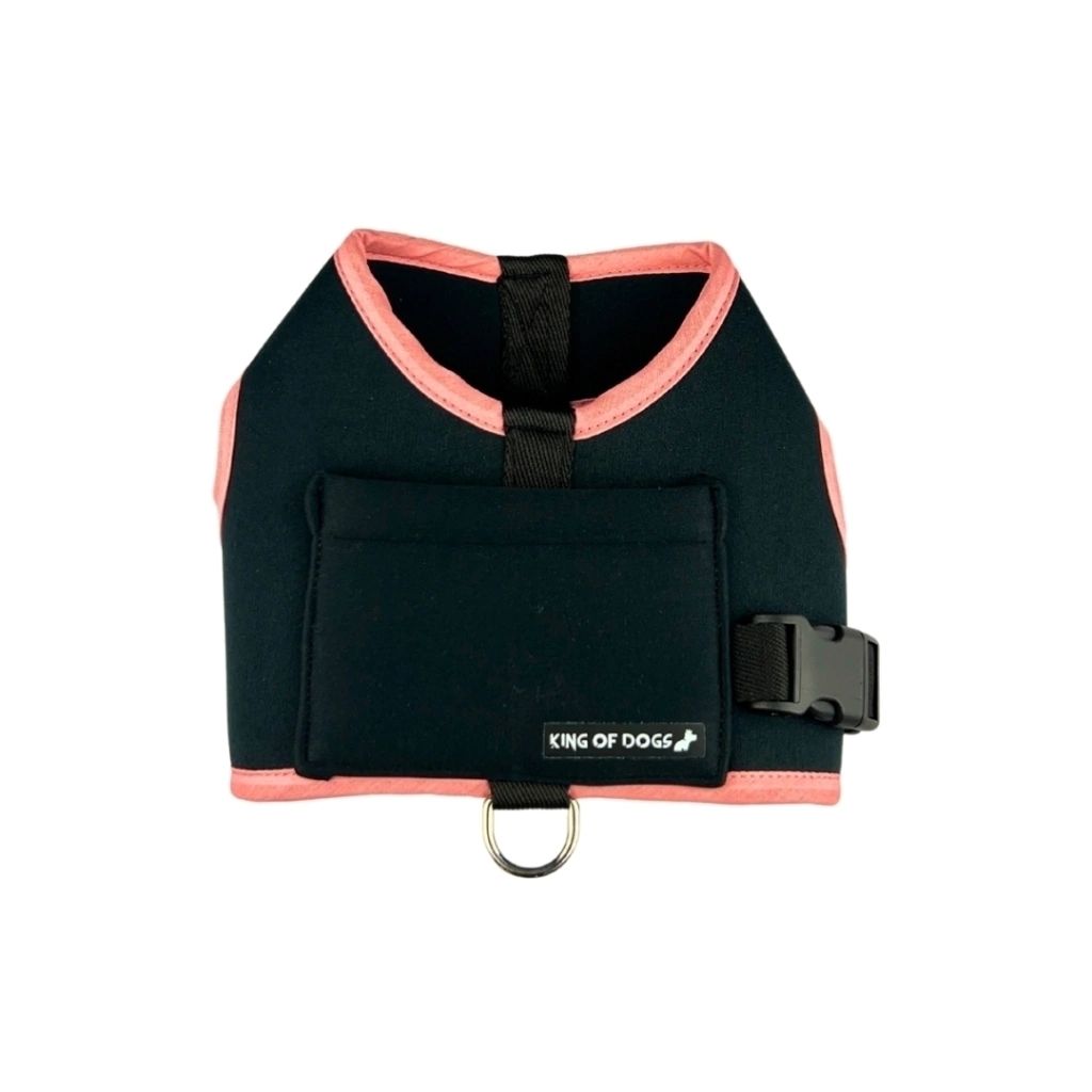 Peitoral Hug King Of Dogs Rose Preto M