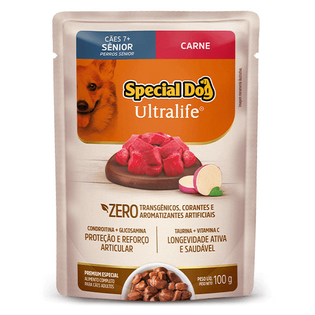 Alimento Úmido Special Dog Ultralife Cães Sênior Carne 100g
