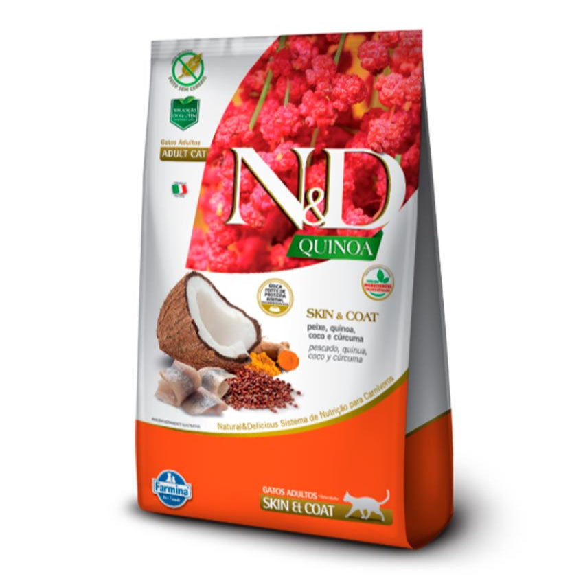 Ração N&D Quinoa Gatos Adultos Skin & Coat Peixe 400g