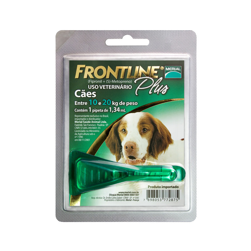 Antipulgas e Carrapatos Frontline Plus para Cães de 10 a 20kg