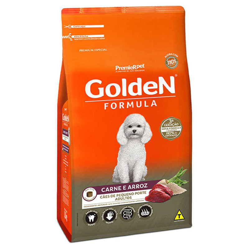 Ração Golden Fórmula Cães Adultos Mini Bits Carne e Arroz 1kg