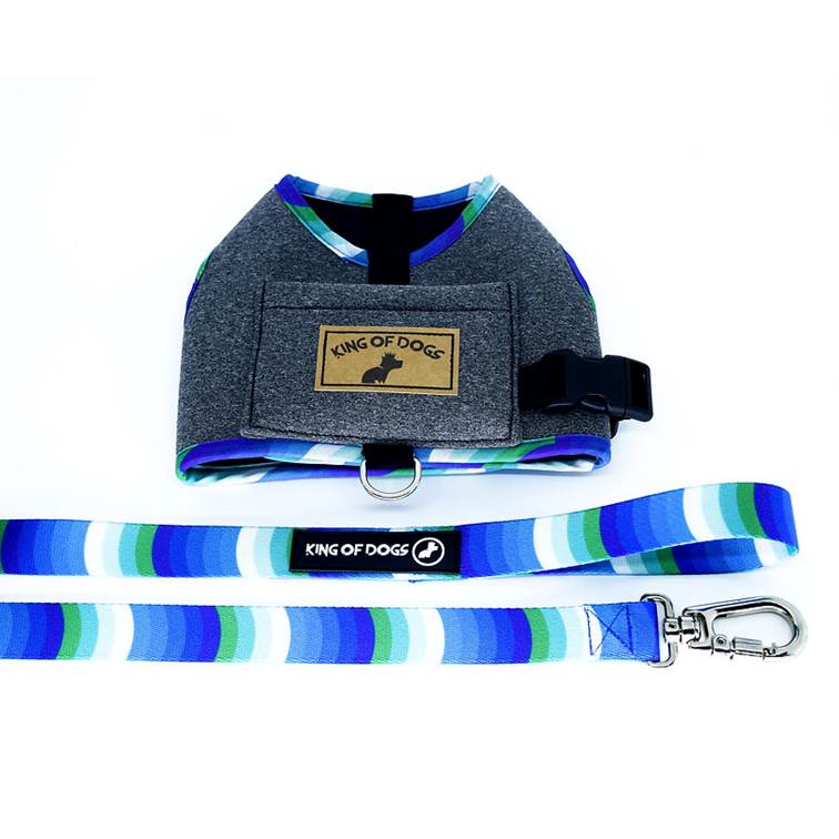 Peitoral Hug King Of Dogs Blue Mescla P