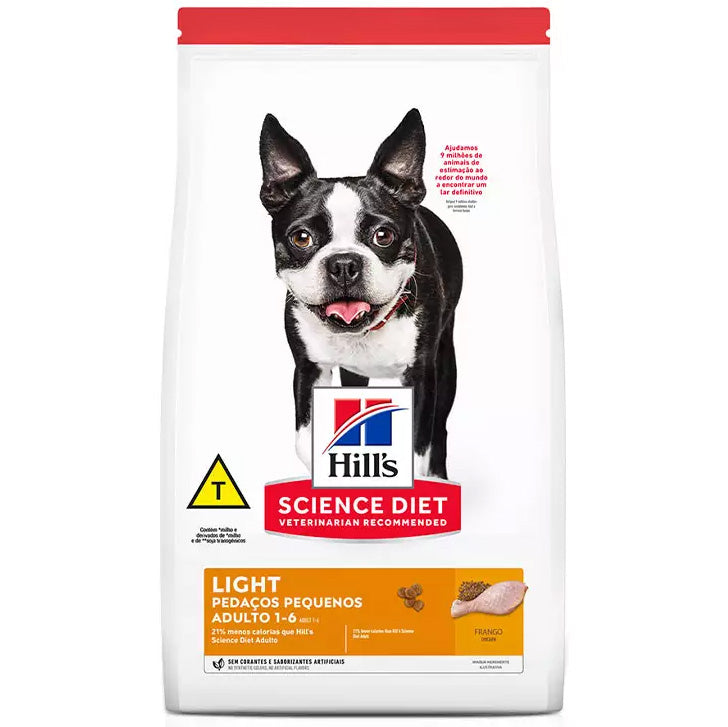 Ração Hill's Cão Light Adulto Pedaços Pequenos Pequeno Porte 2,4kg