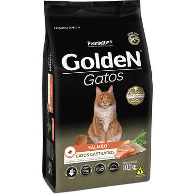 Ração Golden Gatos Castrados Salmão 10,1kg