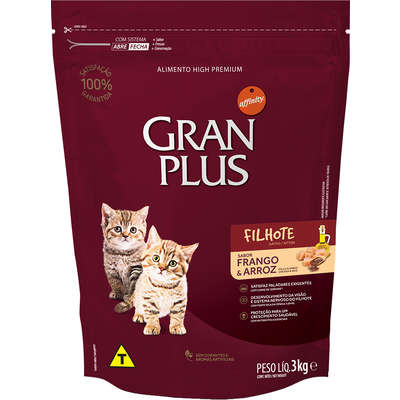 Ração GranPlus Gatos Filhotes Frango 3kg
