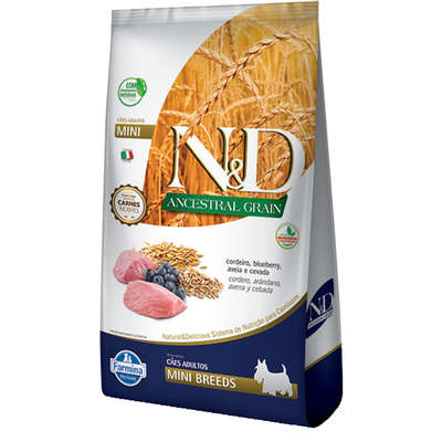 Ração N&D Ancestral Cães Adultos Mini Cordeiro 800g