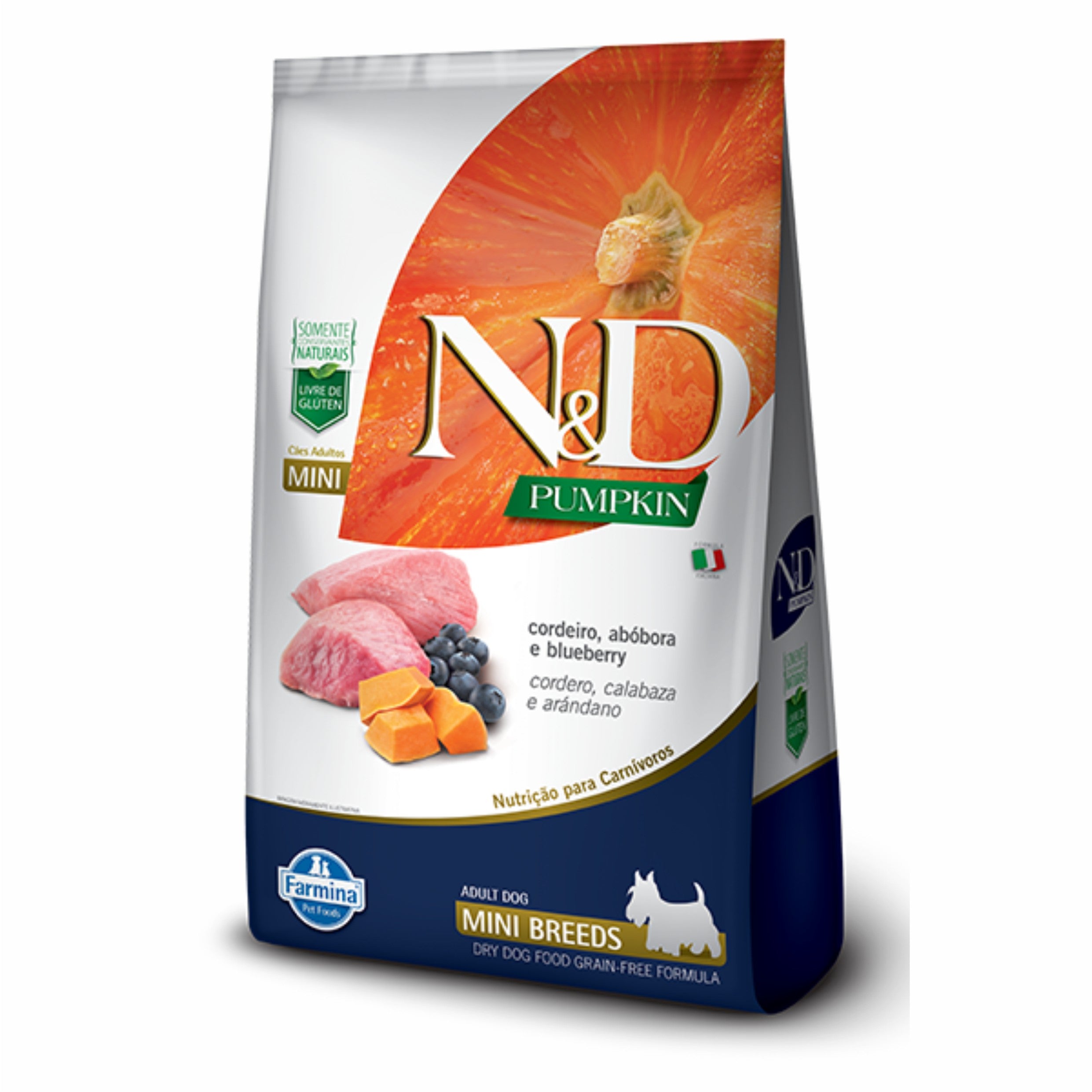 Ração N&D Pumpkin Cães Adultos Mini Cordeiro 800g