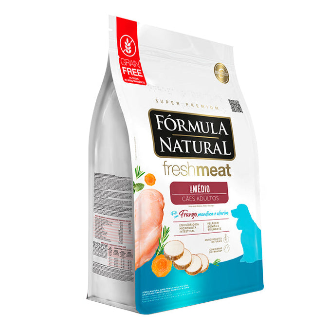 Ração Fórmula Natural Fresh Meat Cães Adultos Raças Médias 12kg