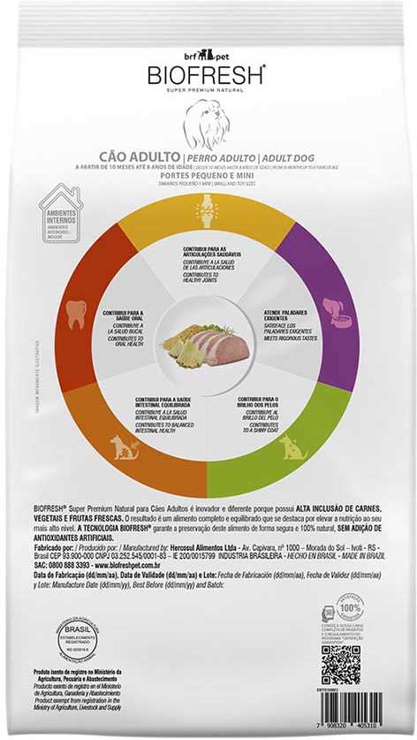 Ração Biofresh Cães Adultos Mini e Pequeno Lombo e Abacaxi 10,1kg