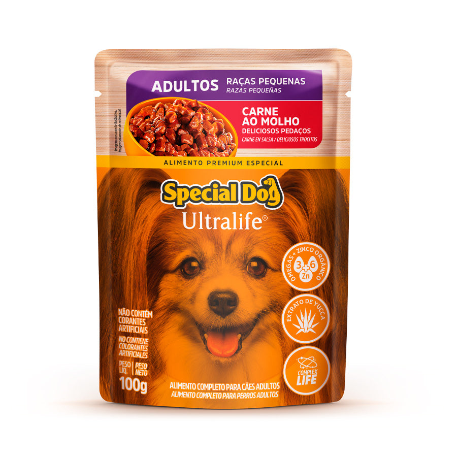 Alimento Úmido Special Dog Ultralife Cães Adultos Raças Pequenas Carne 100g