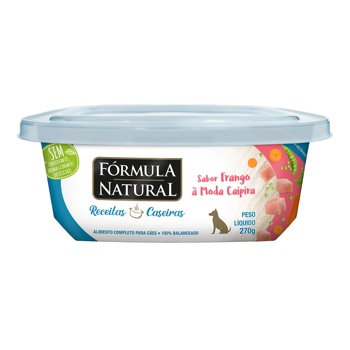 Alimento Úmido Fórmula Natural Receitas Caseiras Cães Adultos Frango à Moda Caipira 270g