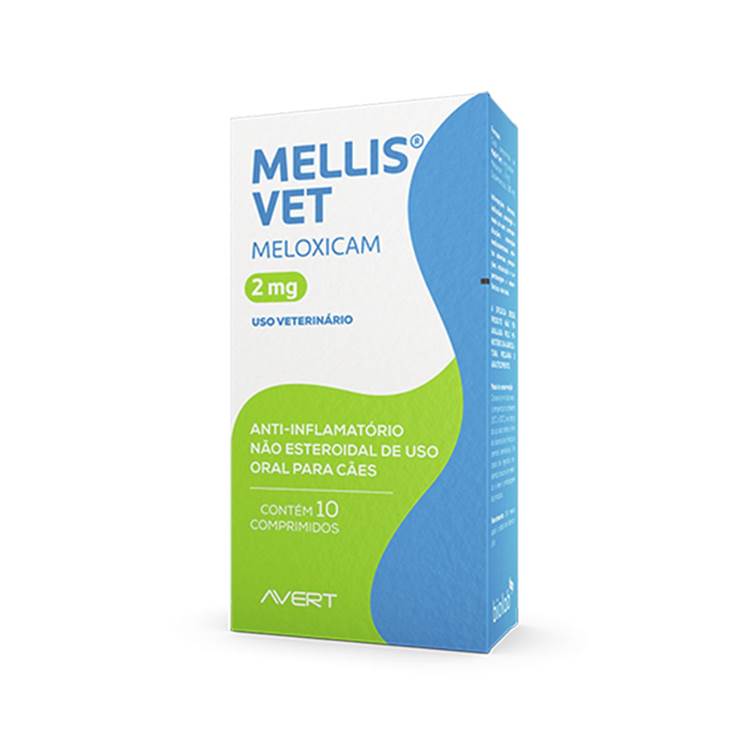 Anti-inflamatório Mellis Vet para Gatos 2,0mg 10 Comprimidos