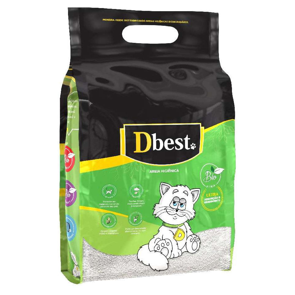 Areia Higiênica Biodegradável Dbest Bio Fina 2kg