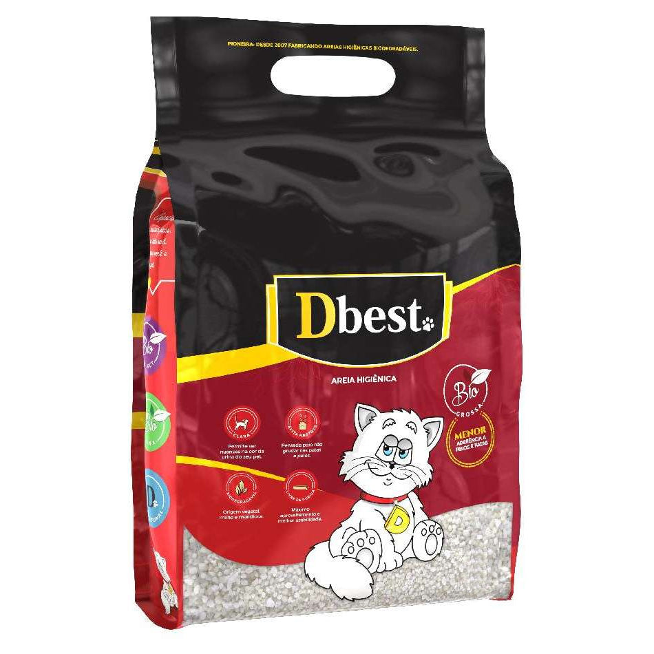 Areia Higiênica Biodegradável Dbest Bio Grossa 2kg