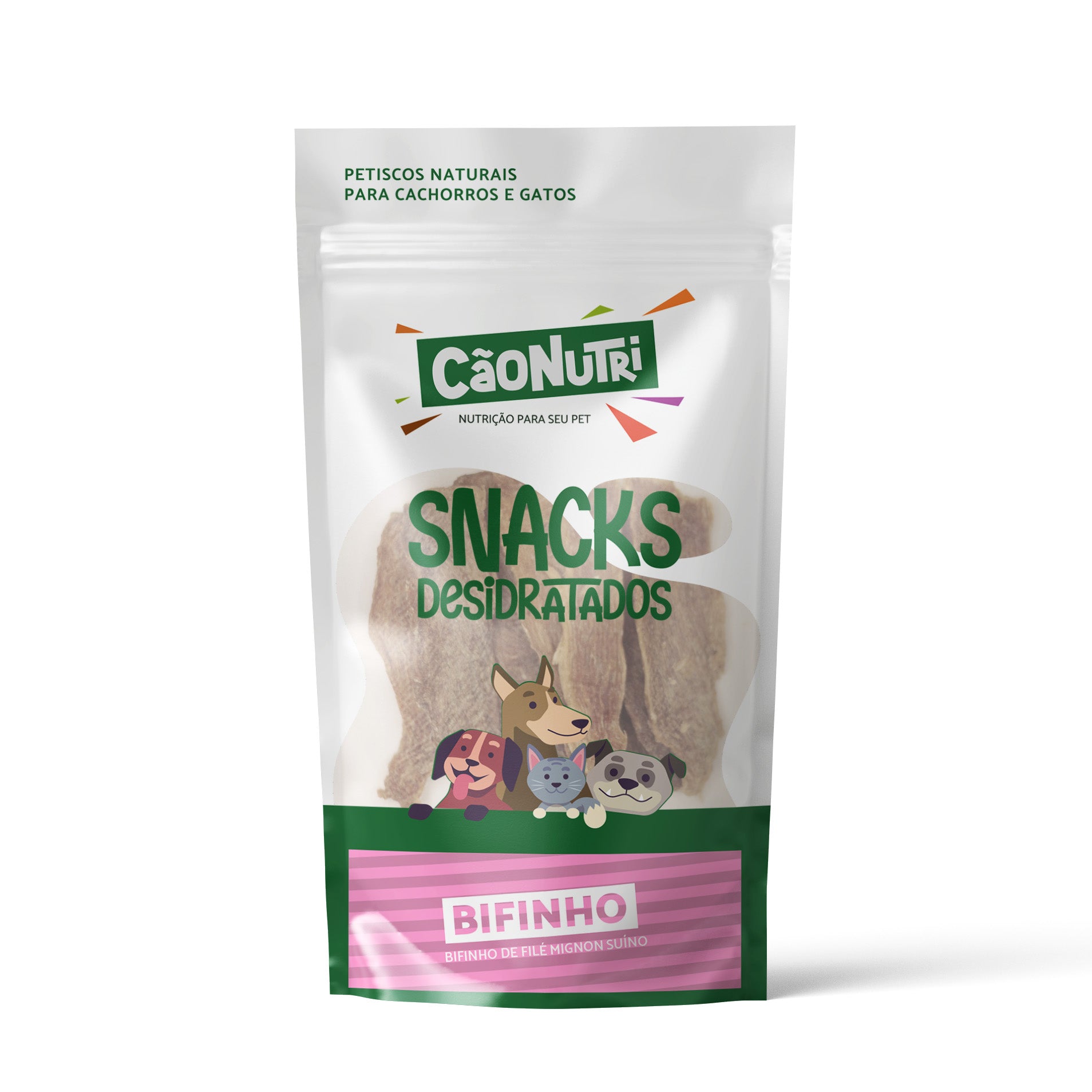 Petisco Natural Cão Nutri Bifinhos Desidratados Filé Mignon Suíno 60g