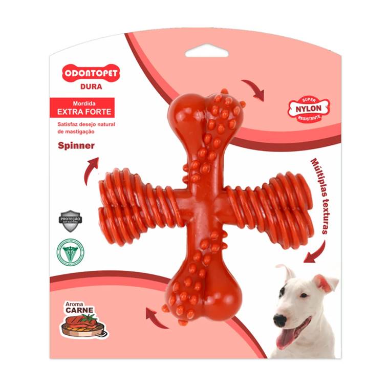 Brinquedo Odontopet Dura Spinner Modida Extra Forte Cães até 22kg