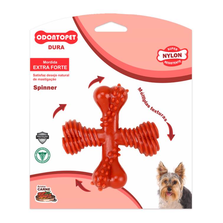 Brinquedo Odontopet Dura Spinner Modida Extra Forte Cães até 7kg