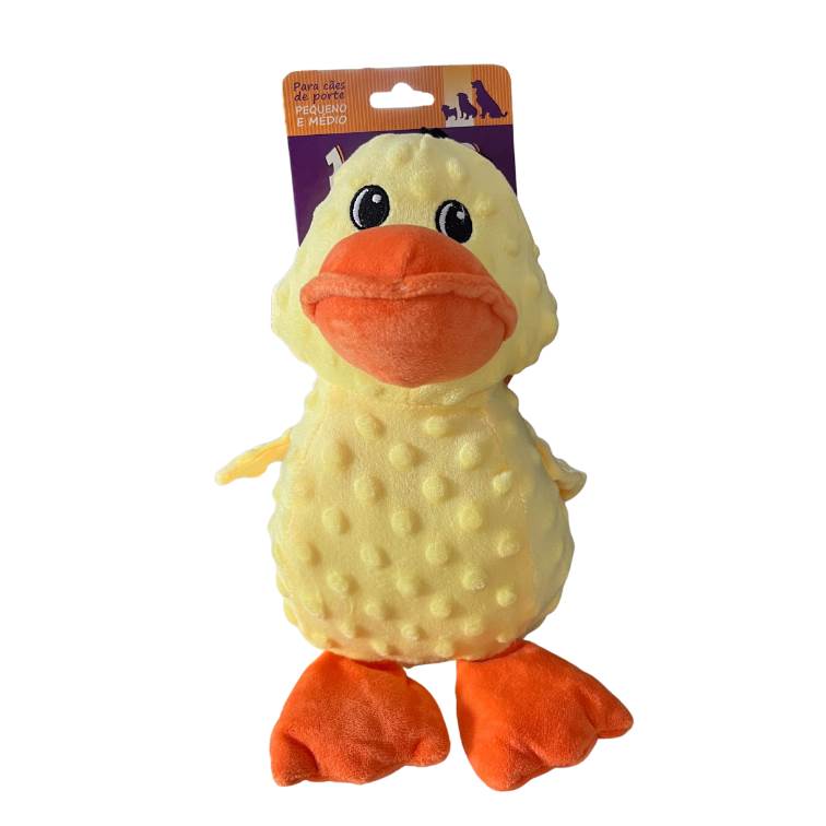 Brinquedo para Cachorro Jambo Mordedor Pelúcia Small Scam Pato Amarelo