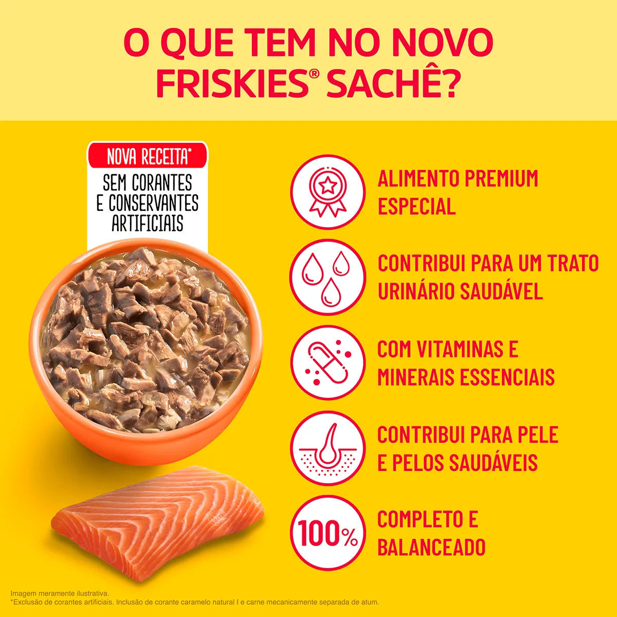 Combo 4 Sachês para Gatos Friskies Salmão ao Molho 85g