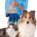 Luva Removedora de Pelos Touch Pet Azul Mão Direita