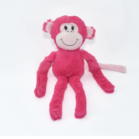 Brinquedo para Cachorro Macaco Pelúcia Ferpa Pets Rosa