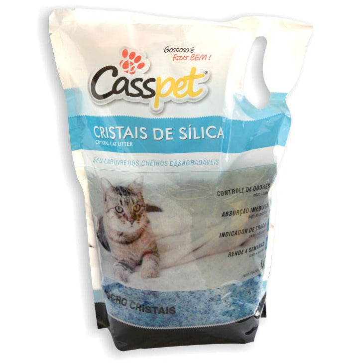 Micro Cristais de Sílica Higiênica Casspet Alta Absorção 1,6kg