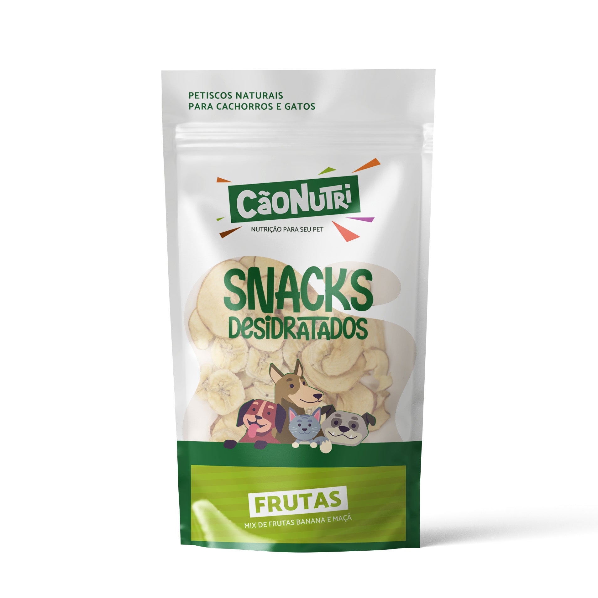 Petisco Natural Cão Nutri Desidratados Mix de Frutas Banana e Maçã 40g