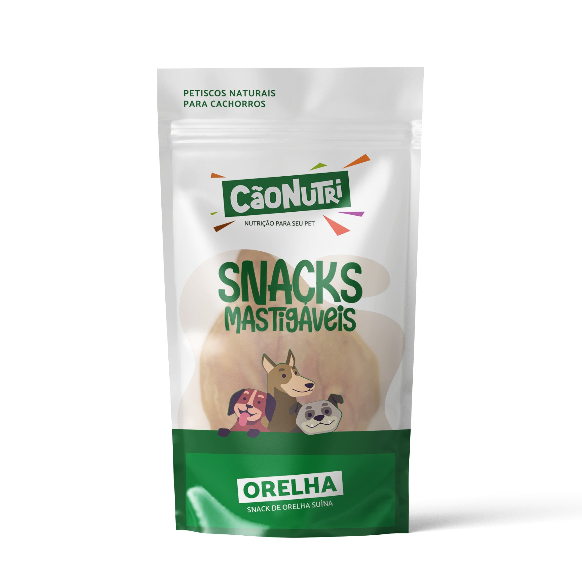 Petisco Natural para Cães Cão Nutri Orelha Suína 2 unidades
