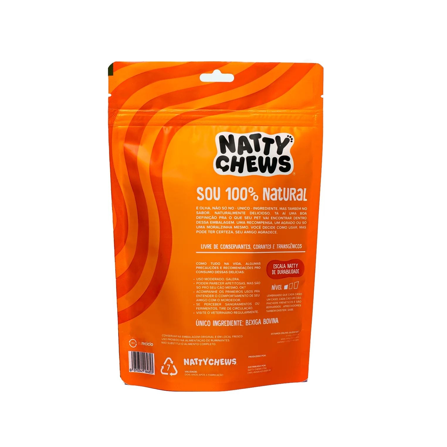 Petisco Bexigueta Natty Chews Bexiga Bovina Desidratada 5 unidades