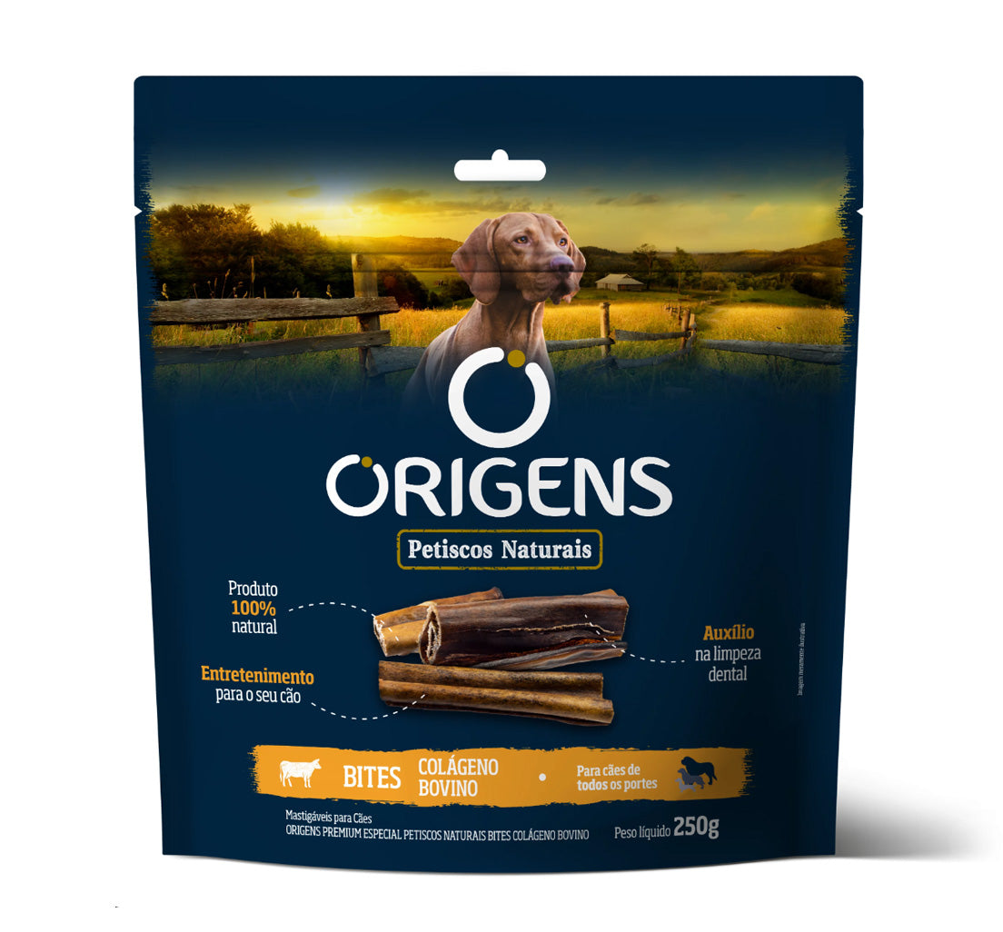 Petisco Origens Bites Colágeno Bovino para Cachorro 250g