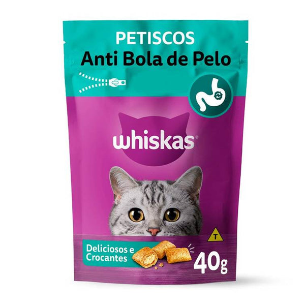 Petisco Whiskas Temptations Anti Bola de Pêlo para Gatos 40g