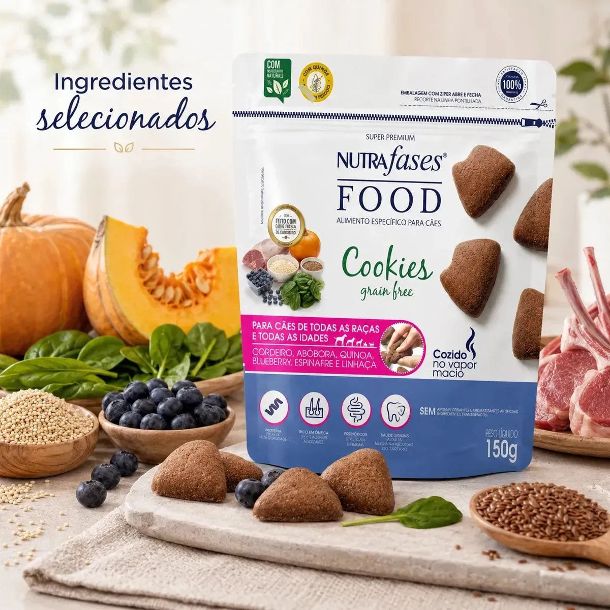 Petisco para Cachorros Nutrafases Cookies Grain Free 150g