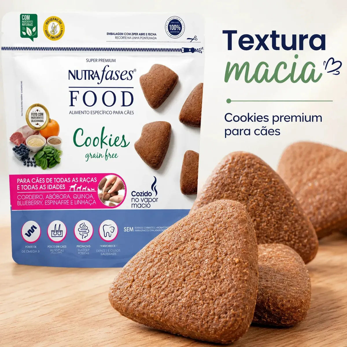 Petisco para Cachorros Nutrafases Cookies Grain Free 150g