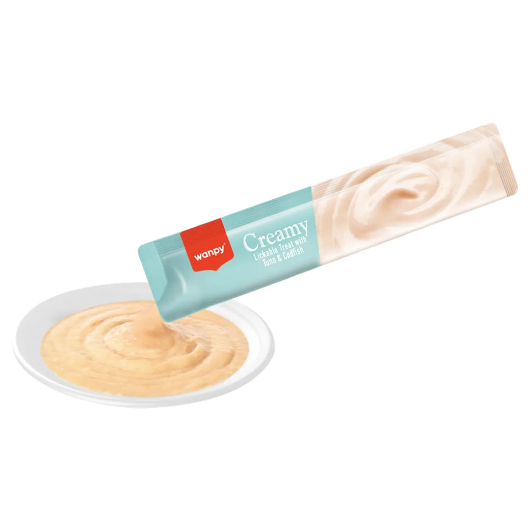 Petisco para Gato Wanpy Creamy Atum e Bacalhau 70g