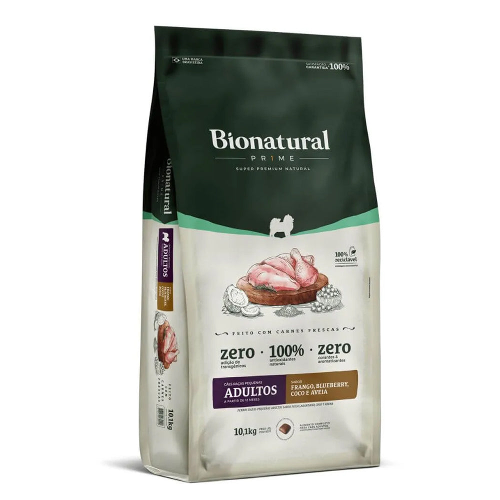 Ração Bionatural Prime Cães Raças Pequenas Adultos Frango 10,1kg