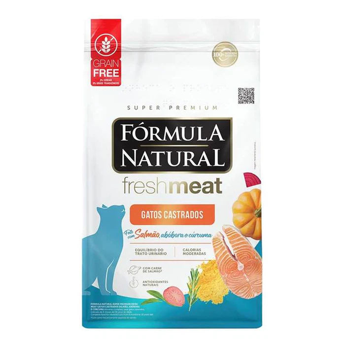 Ração Fórmula Natural Fresh Meat Gatos Castrados Salmão 10kg