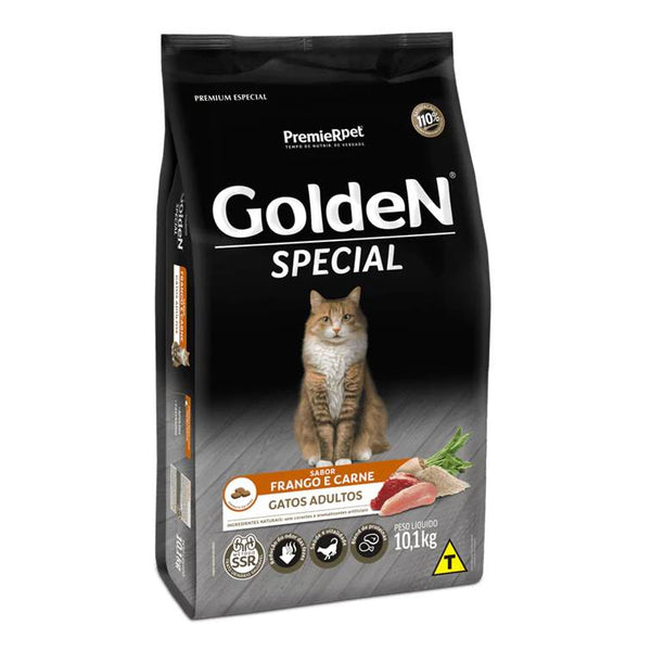 Ração Golden Special Gatos Adultos Frango e Carne 10,1kg
